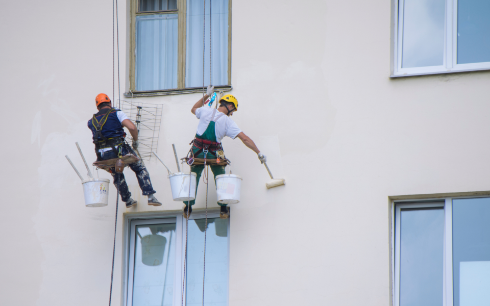 Exterior painting building maintenance
