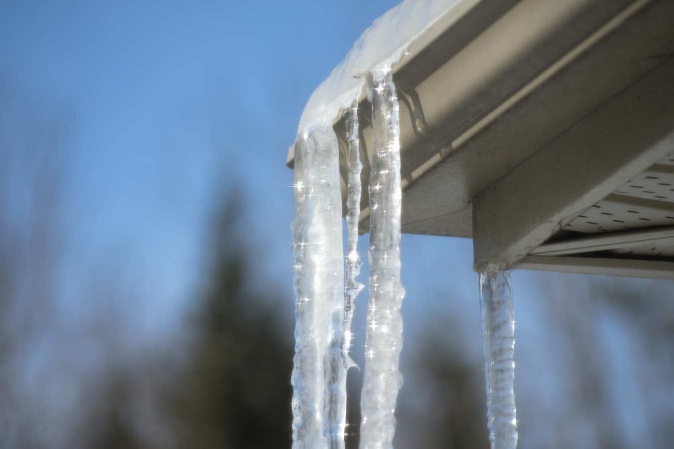 frozen eavestrough